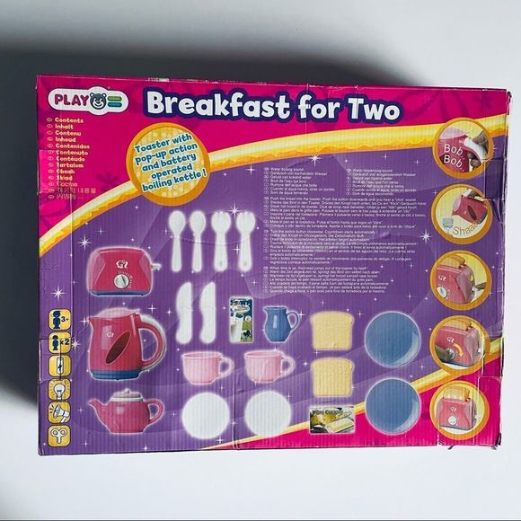 PlayGo Breakfast Playset Tea Maker & Toast Maker Realistic Plastic Toy Cutlery - Picture 7 of 7